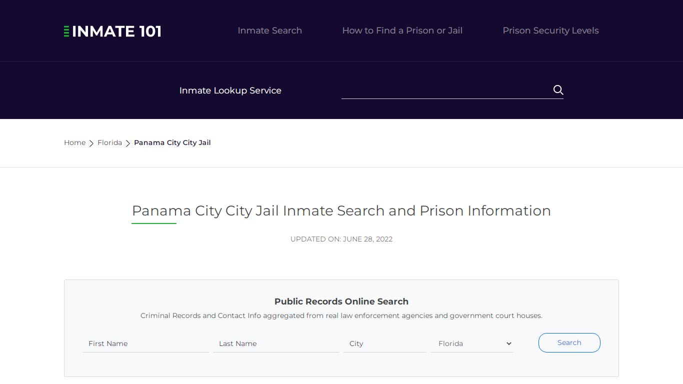 Panama City City Jail Inmate Search, Visitation, Phone no ...